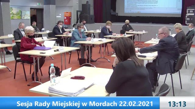 Sesja Rady Miejskiej w Mordach - 22.02.2021 (1)