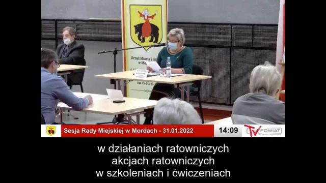 Sesja Rady Miejskiej w Mordach – 31.01.2022 / NAPISY (1)