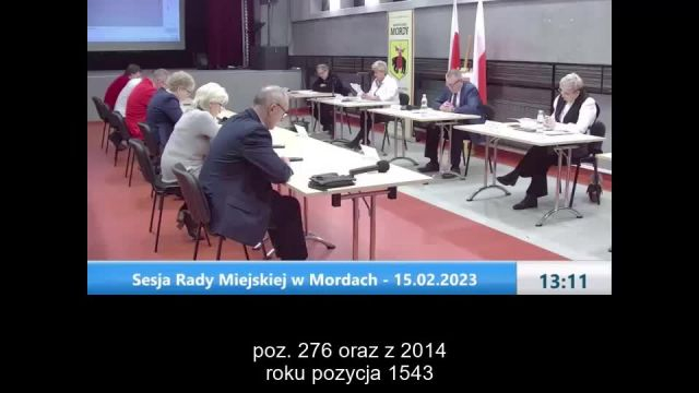 Sesja Rady Miejskiej w Mordach – 15.02.2023 / NAPISY (1)