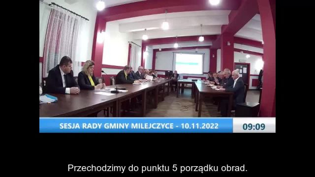 Sesja Rady Gminy Milejczyce – 10.11.2022 / NAPISY (1)