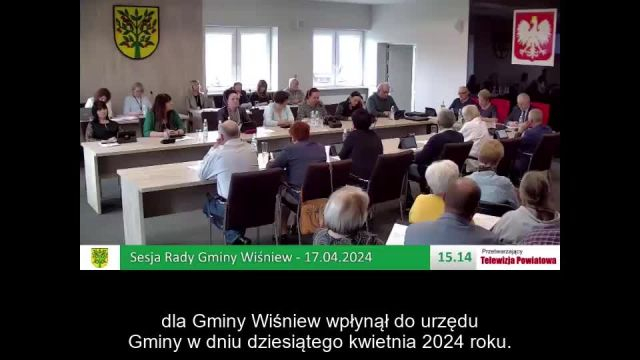 Sesja Rady Gminy Wiśniew –  17.04.2024 / NAPISY